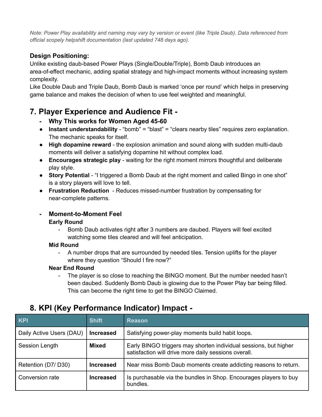 Game Mechanic GDD: Bomb Daub, page 4 of 5