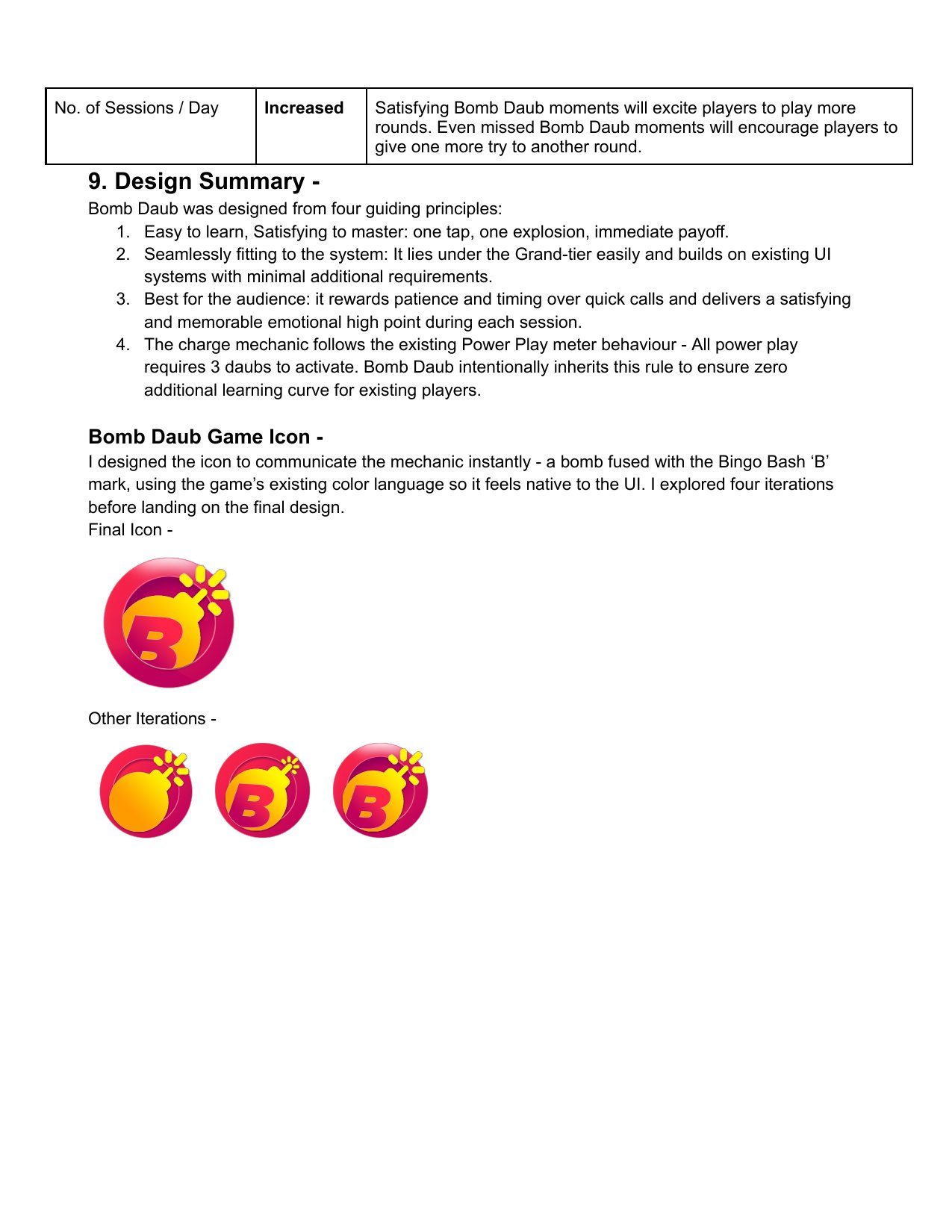 Game Mechanic GDD: Bomb Daub, page 5 of 5